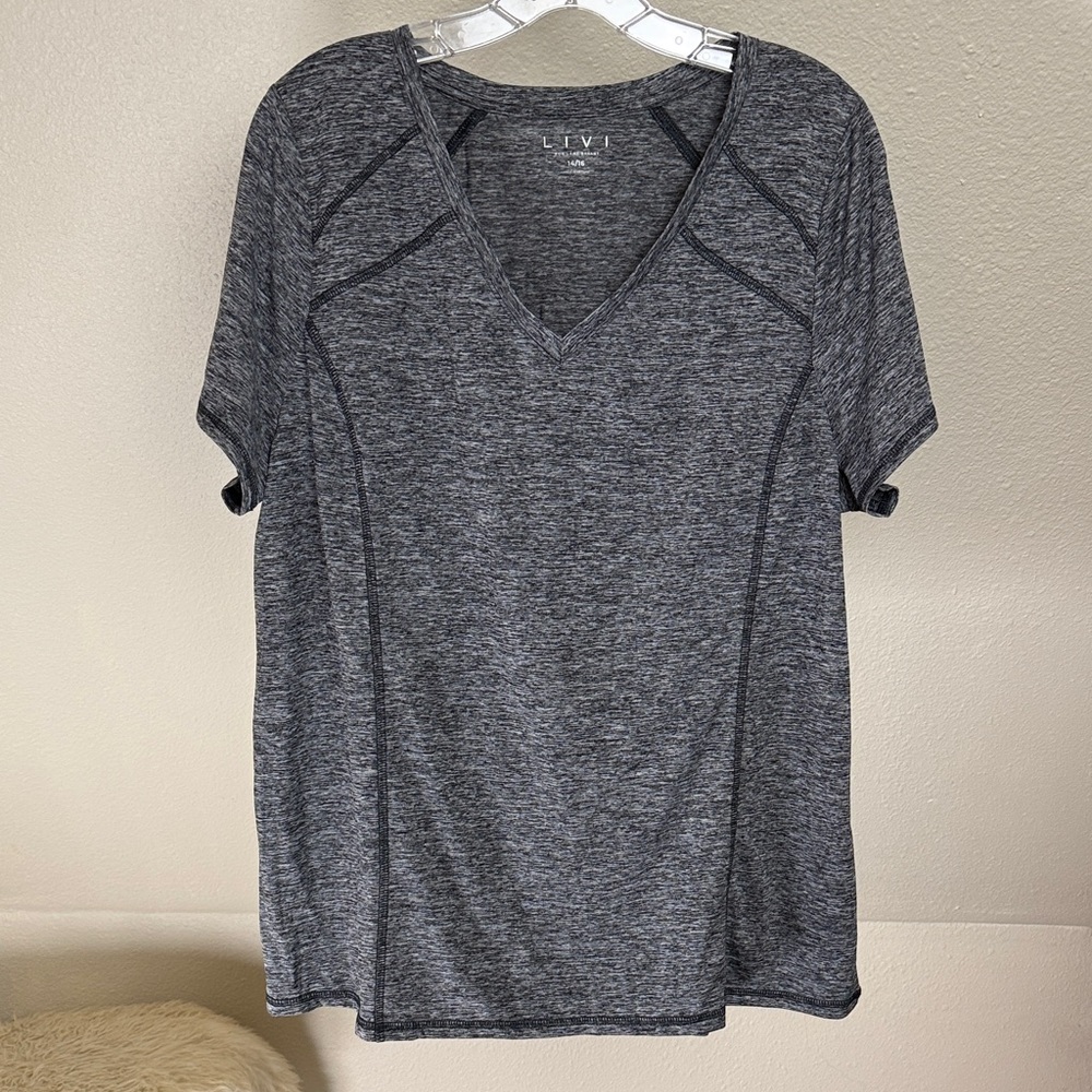LIVI for LANE BRYANT Sportswear Tee. Size 14/16. Gray